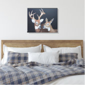 Buck and Doe Whitetail Deer Leinwanddruck (Insitu (Schlafzimmer))
