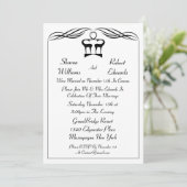 Buck and Dop Post Hochzeit Einladung (Stehend Vorderseite)