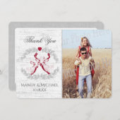 Buck and Dos Birch Foto Vielen Dank Dankeskarte (Vorne/Hinten)