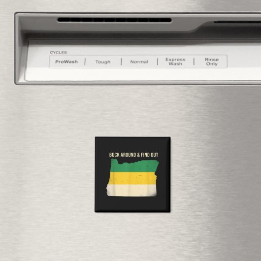 Buck Around Oregon Map Funny Wildlife Adventure Vi Magnet (In Situ (Geschirrspüler))