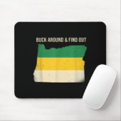 Buck Around Oregon Map Funny Wildlife Adventure Vi Mousepad (Mit Mouse)