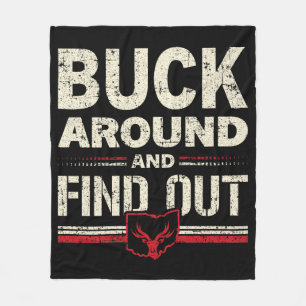 Buck Around und Find Out Lustiger Hirschjagd Fleecedecke