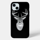 Buck auf Schwarz-weißem Schwanz Hirsch Case-Mate iPhone Hülle (Rückseite)