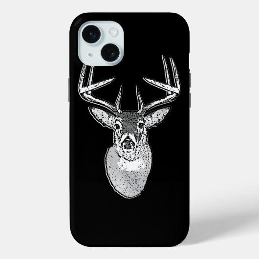 Buck auf Schwarz-weißem Schwanz Hirsch Case-Mate iPhone Hülle (Rückseite)