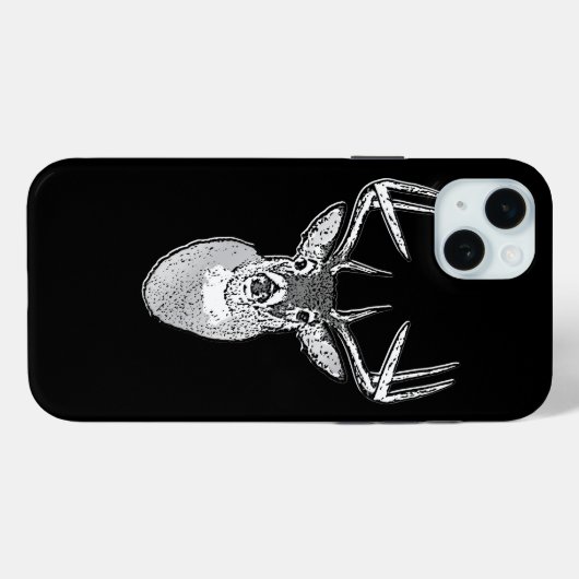 Buck auf Schwarz-weißem Schwanz Hirsch Case-Mate iPhone Hülle (Rückseite (Horizontal))