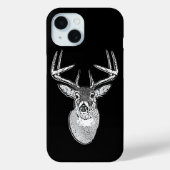 Buck auf Schwarz-weißem Schwanz Hirsch Case-Mate iPhone Hülle (Rückseite)