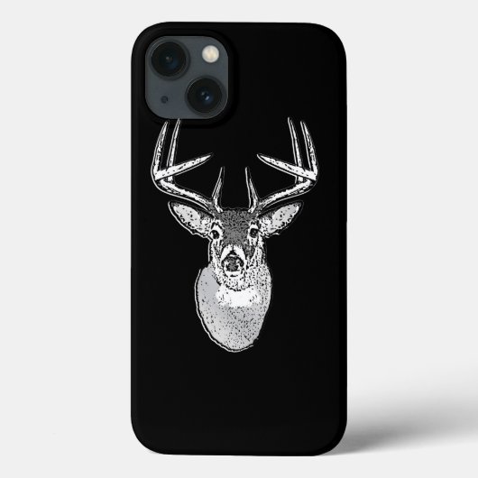 Buck auf Schwarz-weißem Schwanz Hirsch Case-Mate iPhone Hülle (Rückseite)