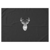 Buck auf Schwarz-weißem Schwanz Hirsch Tischdecke (Vorderseite (Horizontal))