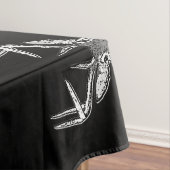 Buck auf Schwarz-weißem Schwanz Hirsch Tischdecke (Beispiel)