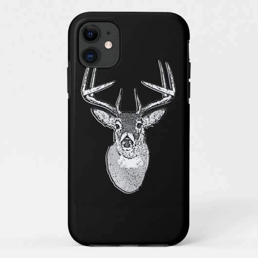 Buck auf Schwarz-weißen Schwanz Deer Case-Mate iPhone Hülle (Rückseite)