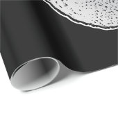 Buck auf Schwarz-weißen Schwanz Deer Geschenkpapier (Rolleneckpunkt)