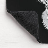 Buck auf Schwarz-weißen Schwanz Deer Mousepad (Ecke)