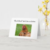 "BUCK BUCK DON'T BE A CHICKEN" 40 IS NOT SO BAD KARTE (Gelbe Blume)
