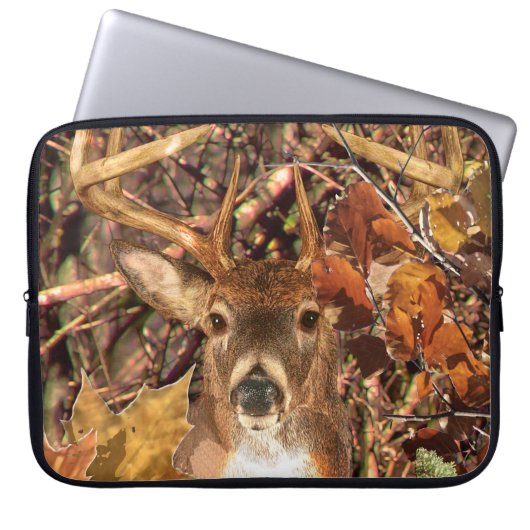 Buck Camouflage White Schwanz Deer Laptopschutzhülle (Vorderseite)