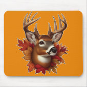 Buck Deal umgeben von Herbstblättern Mousepad (Vorne)