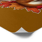 Buck Deal umgeben von Herbstblättern Poster (Ecke)