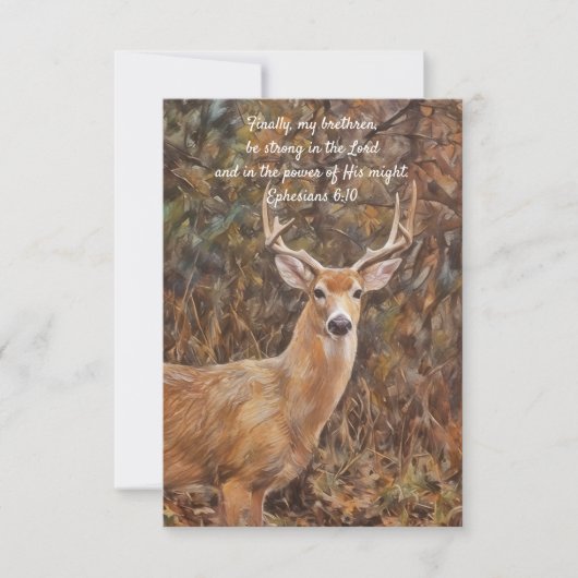 Buck Deer and Faith Art Flat Note Card Dankeskarte (Vorderseite)