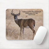 Buck Deer Faith Strong Bible Verse Mousepad (Mit Mouse)