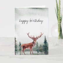 Buck Deer Happy Birthday Personalisiert