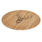 Buck Deer Head Holz Grain Style Dekoration Schneidebrett (Ecke)
