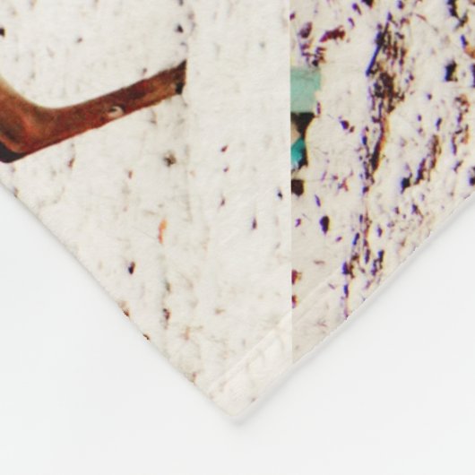 Buck Deer im Schnee Fleecedecke (Ecke)