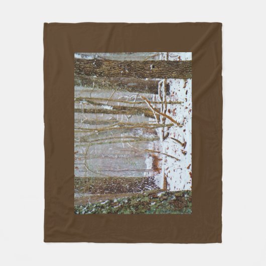 Buck Deer im Schneesturm Fleecedecke (Vorderseite)