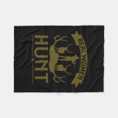 Buck Deer Jagd Jäger Girl Real Women Jagen Fleecedecke (Vorderseite (Horizontal))