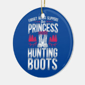 Buck Deer Jagd Jäger Mädchen Vintag vergessen Keramik Ornament (Links)