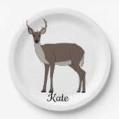 Buck Deer Pappteller (Vorderseite)