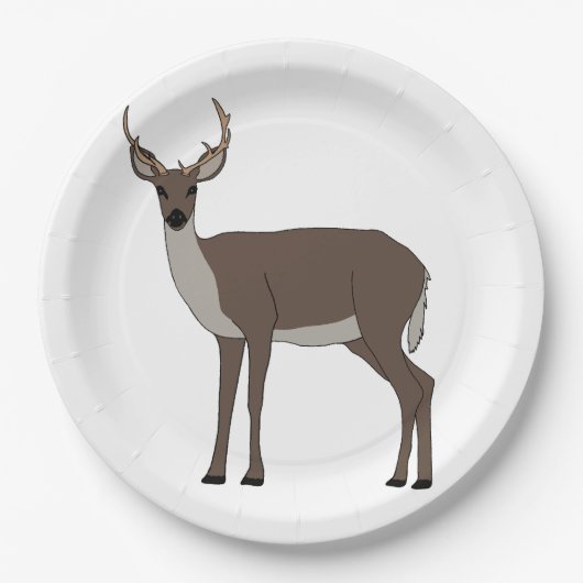 Buck Deer Pappteller (Vorderseite)