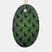 Buck Deer Pattern auf Green Keramik Ornament (Links)