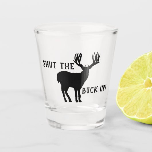 Buck Deer Silhouette Schnapsglas (Vorderseite)
