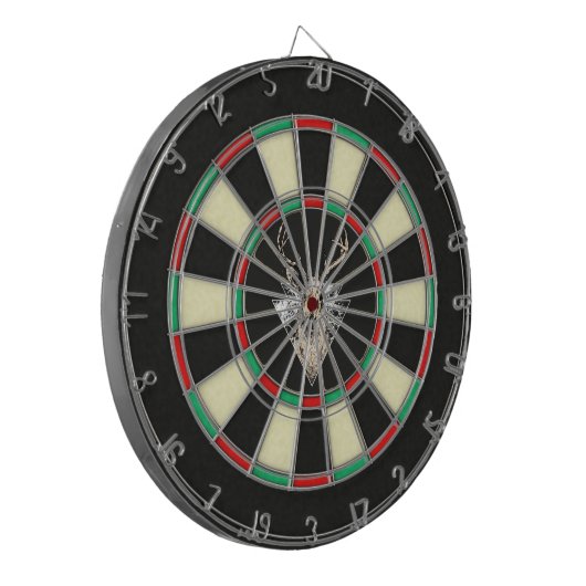 Buck Deer Skull Jagdsport Dartscheibe (Vorderseite Links)