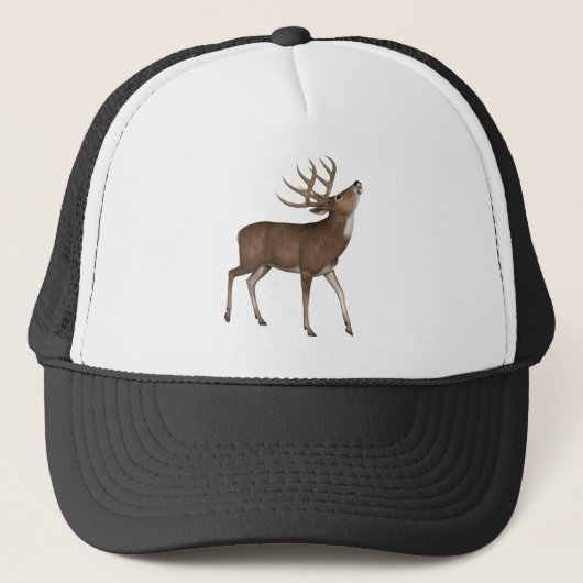 Buck Deer Stag Wildlife Animal Nature Antlers Truckerkappe (Vorderseite)