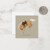 Buck dich! Bucking Sorrel Pferd Custom Mini Mitteilungskarte (Vorderseite/Rückseite Beispiel)