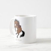Buck dich! Funny Bay Horse Kaffeetasse (Vorderseite Links)