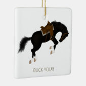 Buck dich! Funny Black HorCustom Keramikornament (Rechts)