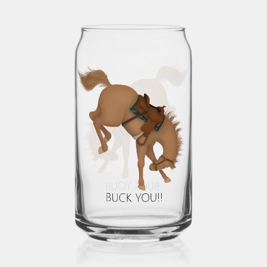 Buck dich! Funny Brown Horse Dosenglas (Vorderseite)