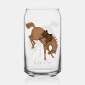Buck dich! Funny Brown Horse Dosenglas (Rückseite)