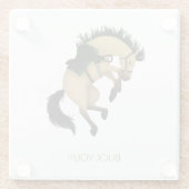 Buck dich! Funny Buckskin Horse Glasuntersetzer (Rückseite)