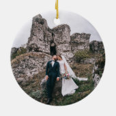 Buck & Doe Erster Weihnachtsmann & Mrs. Personalis Keramik Ornament (Hinten)