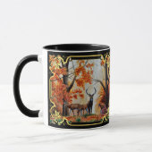 Buck/Doe Reh im Herbstwald/extravagante Bauweise Tasse (Links)