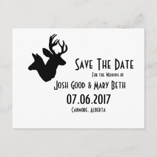 Buck & Dos Silhouette, Hochzeitstag Postkarte