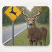 Buck durch ein Hirschschild Mousepad (Vorne)