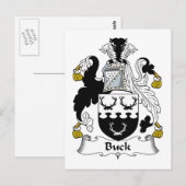 Buck-Familienwappen Postkarte (Vorne/Hinten)