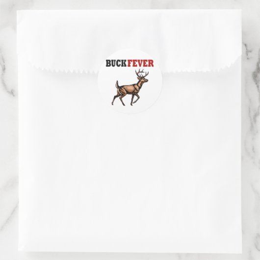 BUCK FEVER RUNDER AUFKLEBER (Tasche)