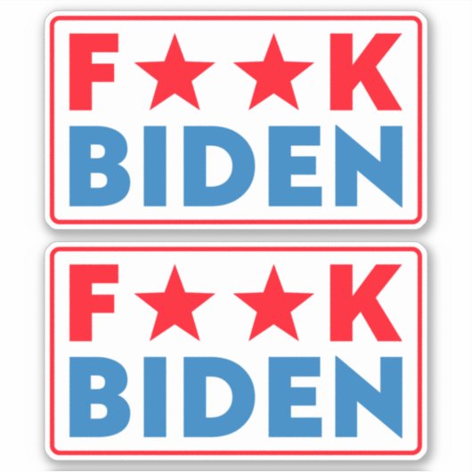 Buck Fiden lustig gegen Biden pro Trump Aufkleber (Vorderseite)