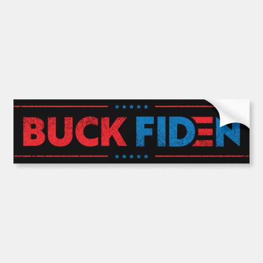Buck Fiden lustig gegen Biden pro Trump Autoaufkleber (Vorne)
