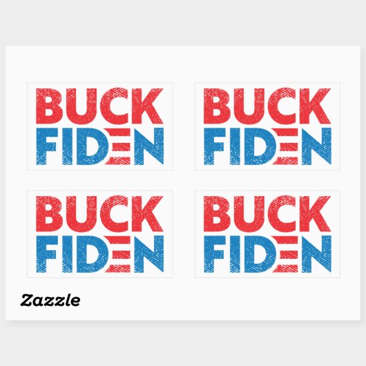 Buck Fiden lustig gegen Biden pro Trump Rechteckiger Aufkleber (Blatt)