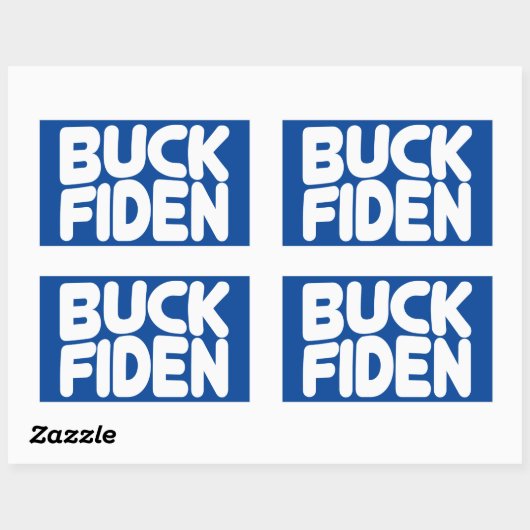 Buck Fiden Rechteckiger Aufkleber (Blatt)